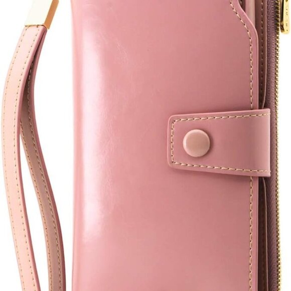 Women\'s Leather RFID Wallet Clutch Large Capacity Card Organizer Purse